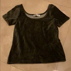 Green Ribbed Hollister Tee